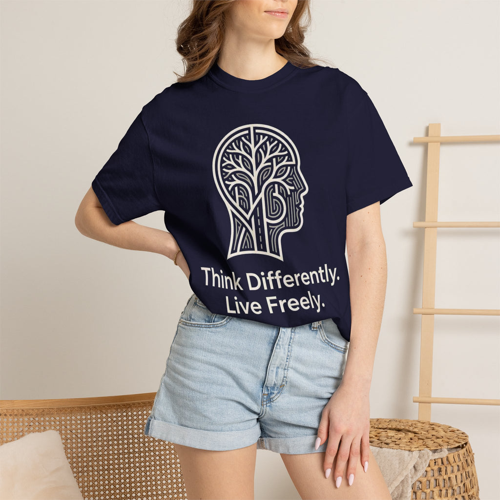 Think Differently Live Freely T-Shirt — Inspirational Mindset Graphic Tee