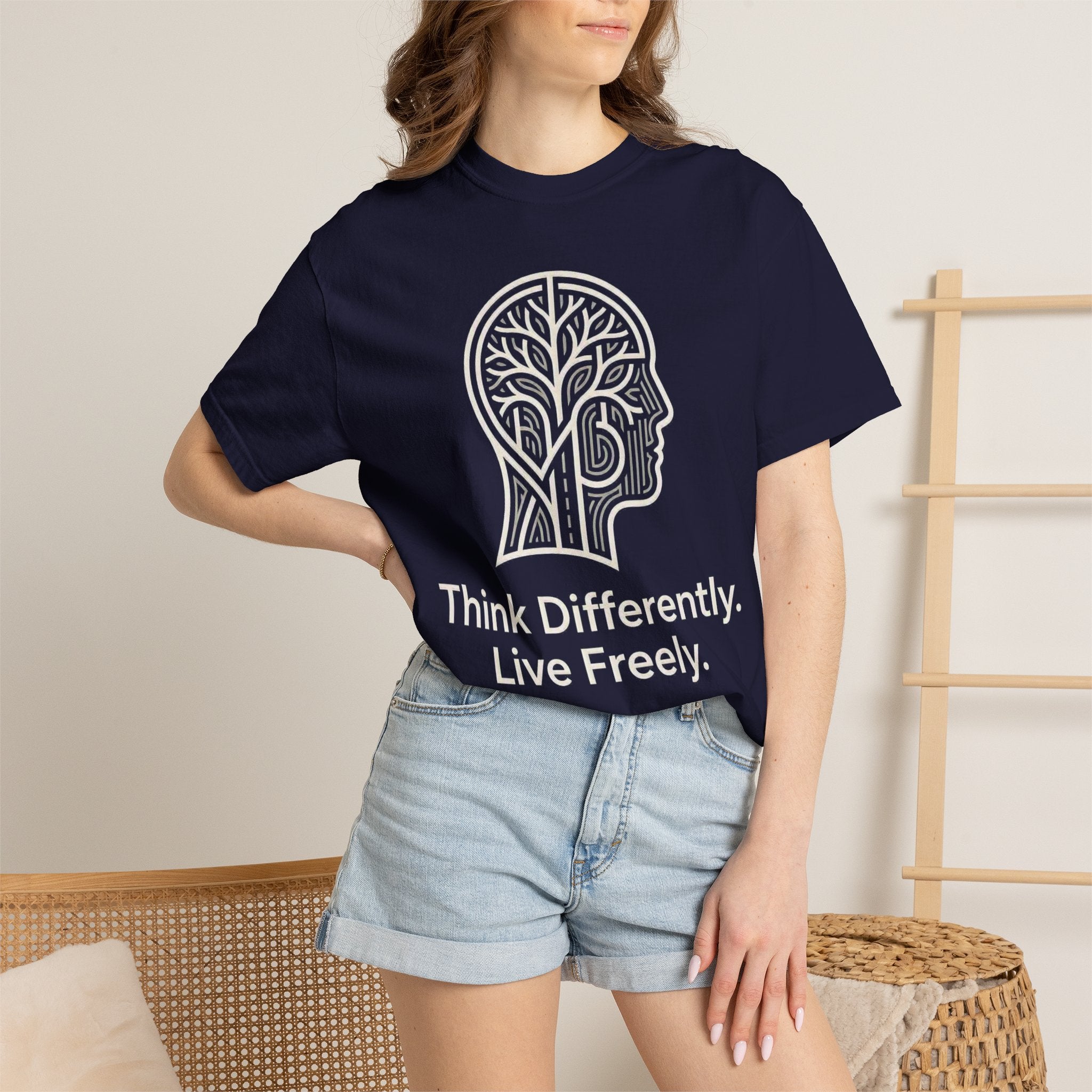Think Differently Live Freely T-Shirt — Inspirational Mindset Graphic Tee