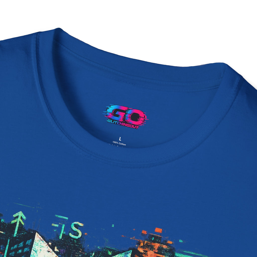 Cyberpunk Cityscape T‑Shirt — Neon Tokyo Skyline Graphic Tee