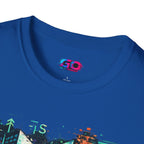Cyberpunk Cityscape T‑Shirt — Neon Tokyo Skyline Graphic Tee