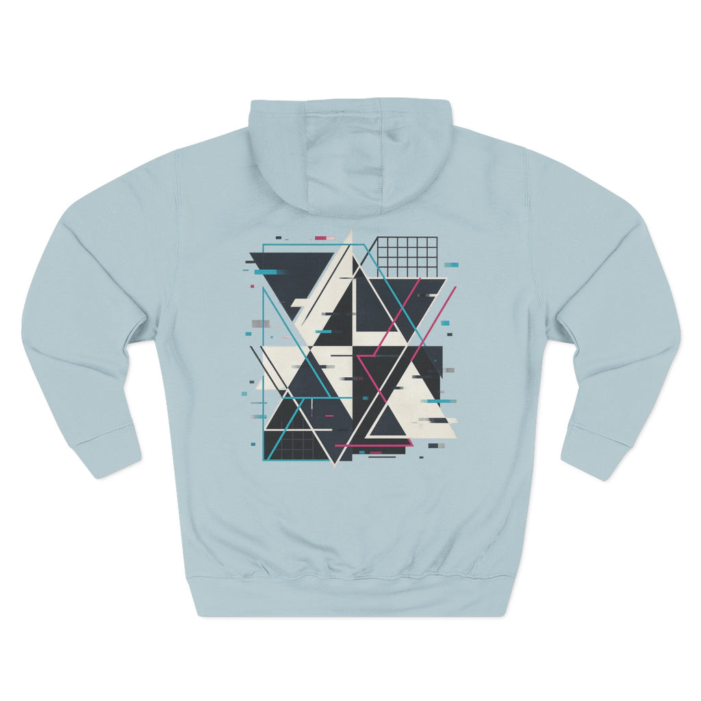 Hoodie — "Glitching Out" Geometric Retro Tech Graphic Hoodie