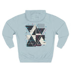 Hoodie — "Glitching Out" Geometric Retro Tech Graphic Hoodie