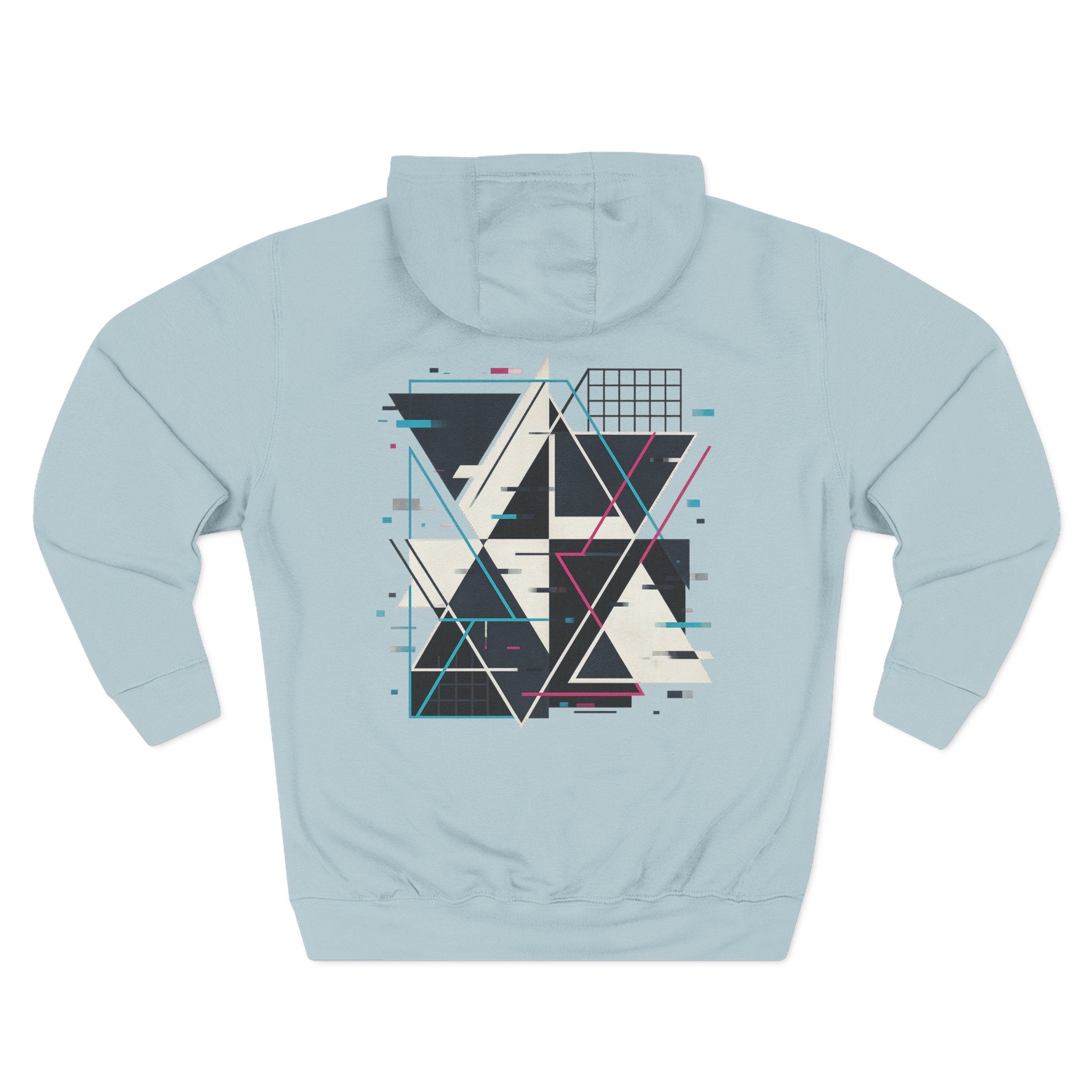 Hoodie — "Glitching Out" Geometric Retro Tech Graphic Hoodie