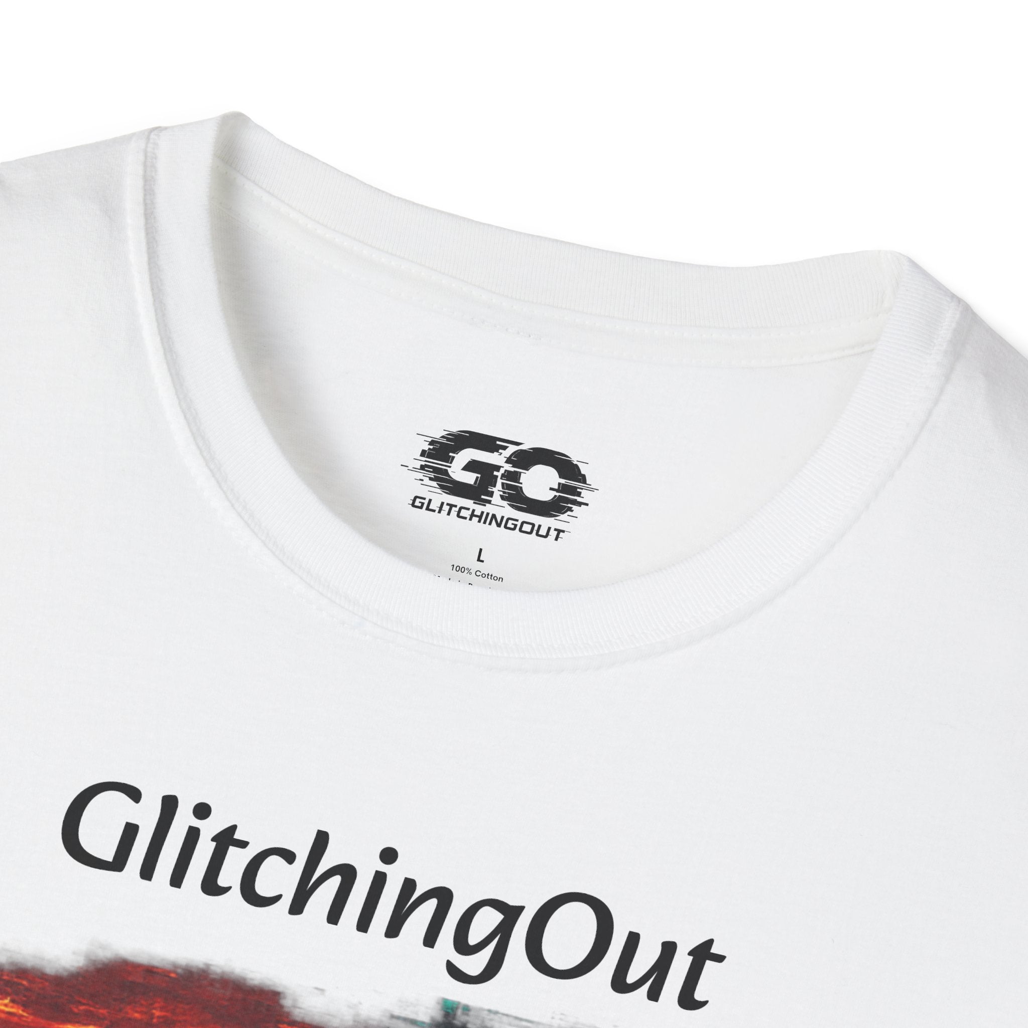 Graphic T-Shirt — "Glitching Out" Mountain Sunset Pixel Art
