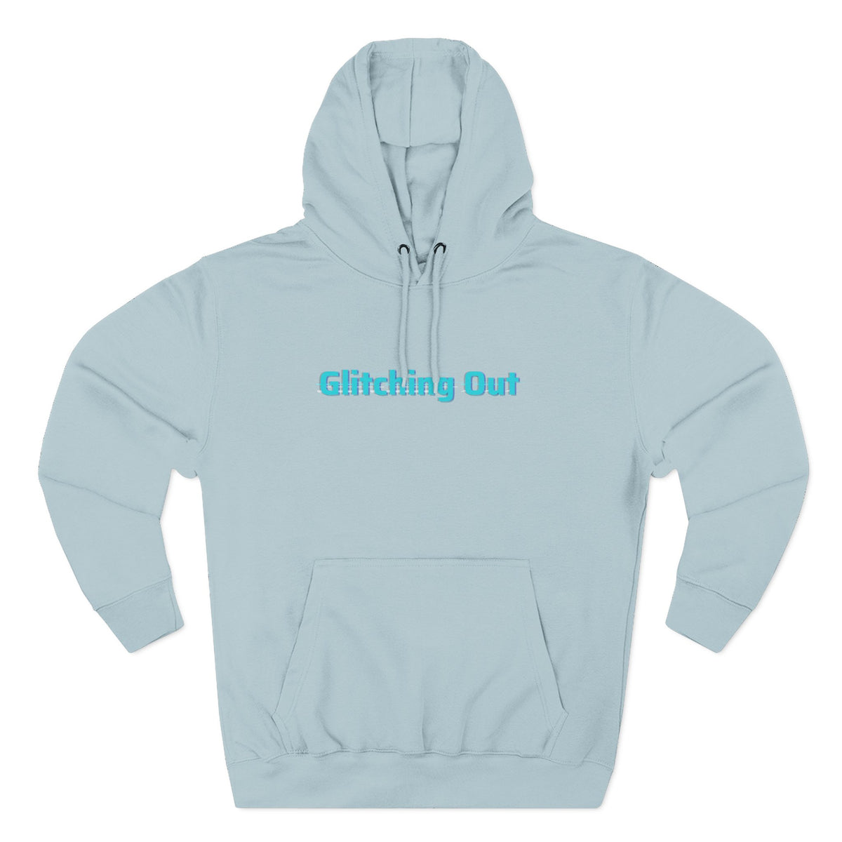 Glitching Out Hoodie — Retro Cyber Geometric Graphic Fleece Hoodie