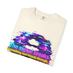Glitch Circle T‑Shirt — "The Signal Breaks" Retro Cyberpunk Tee