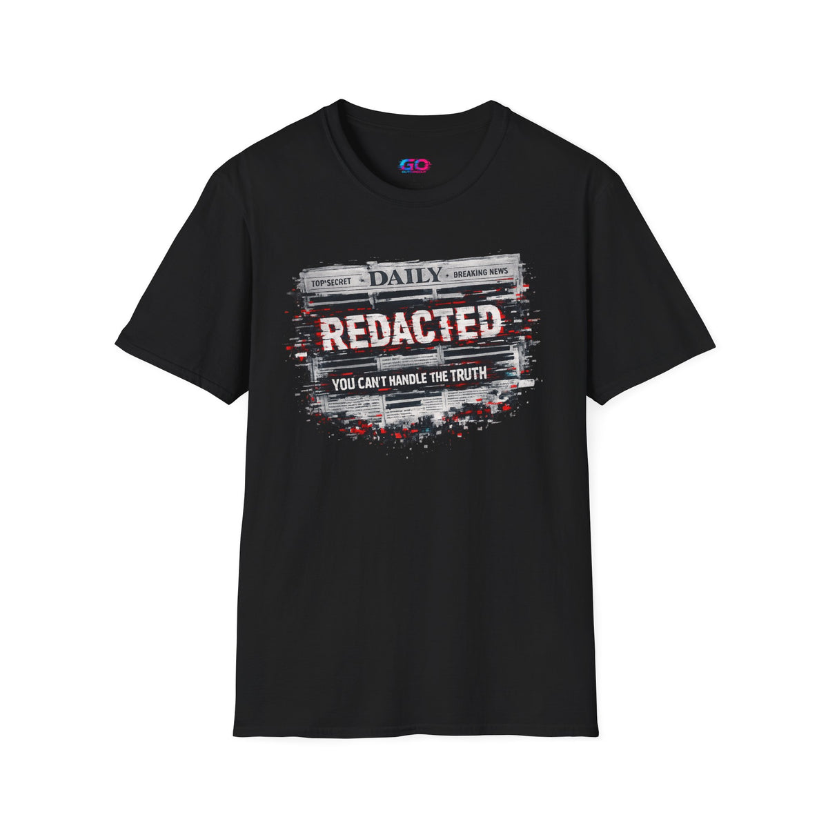 Redacted News Graphic T-Shirt — "REDACTED: You Can't Handle the Truth"