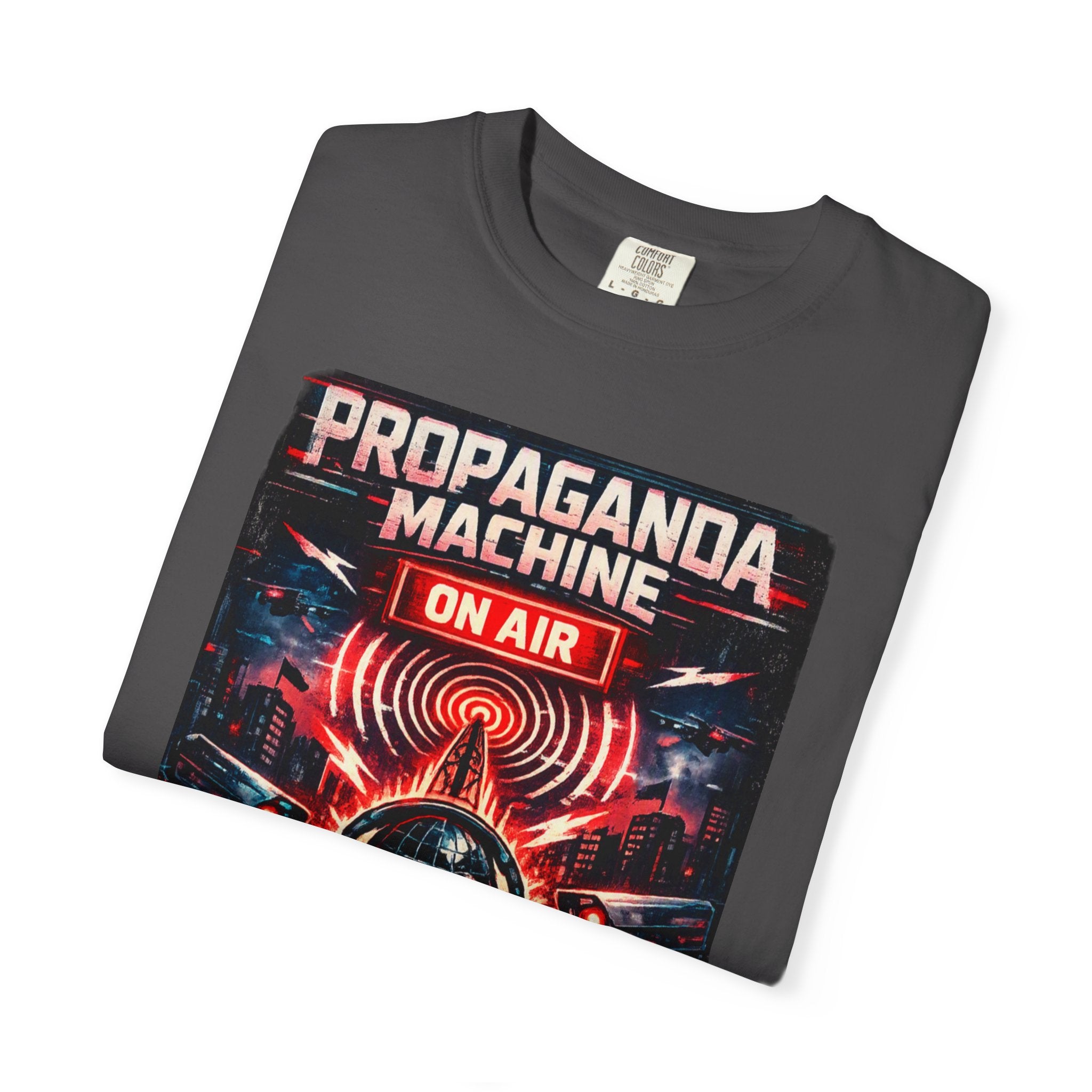 Propaganda Machine Live T-Shirt — Retro Radio Skull Graphic Tee