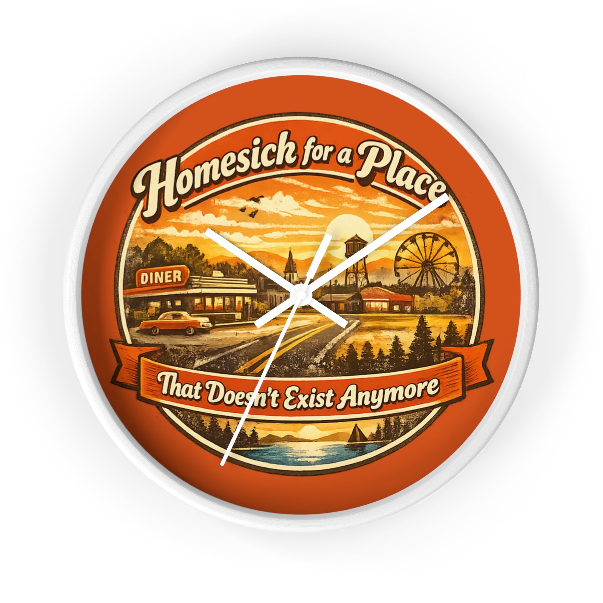 Wall Clock — "Homesick for a Place That Doesn't Exist Anymore" Vintage Nostalgia Clock