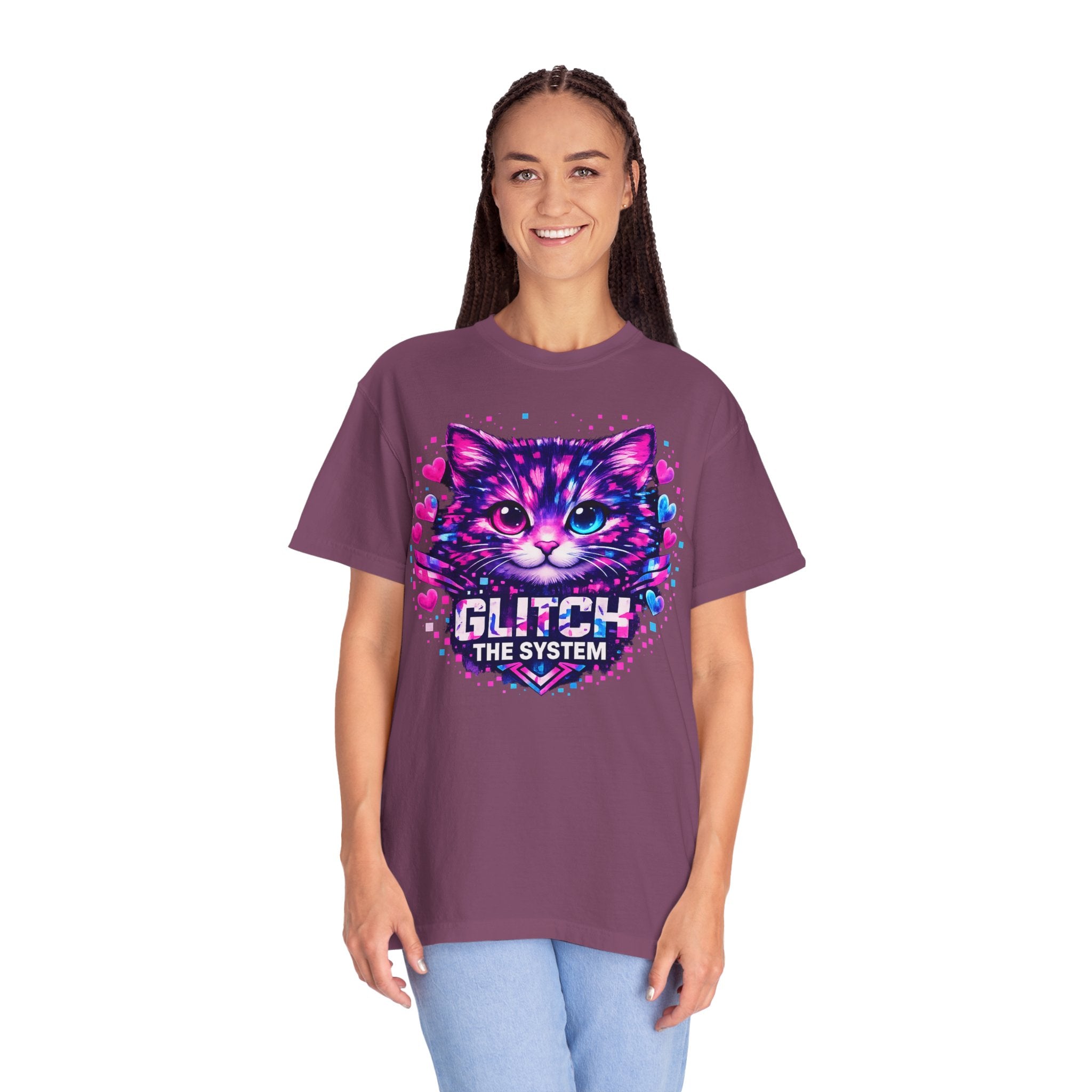 Glitch the System Cat T-Shirt