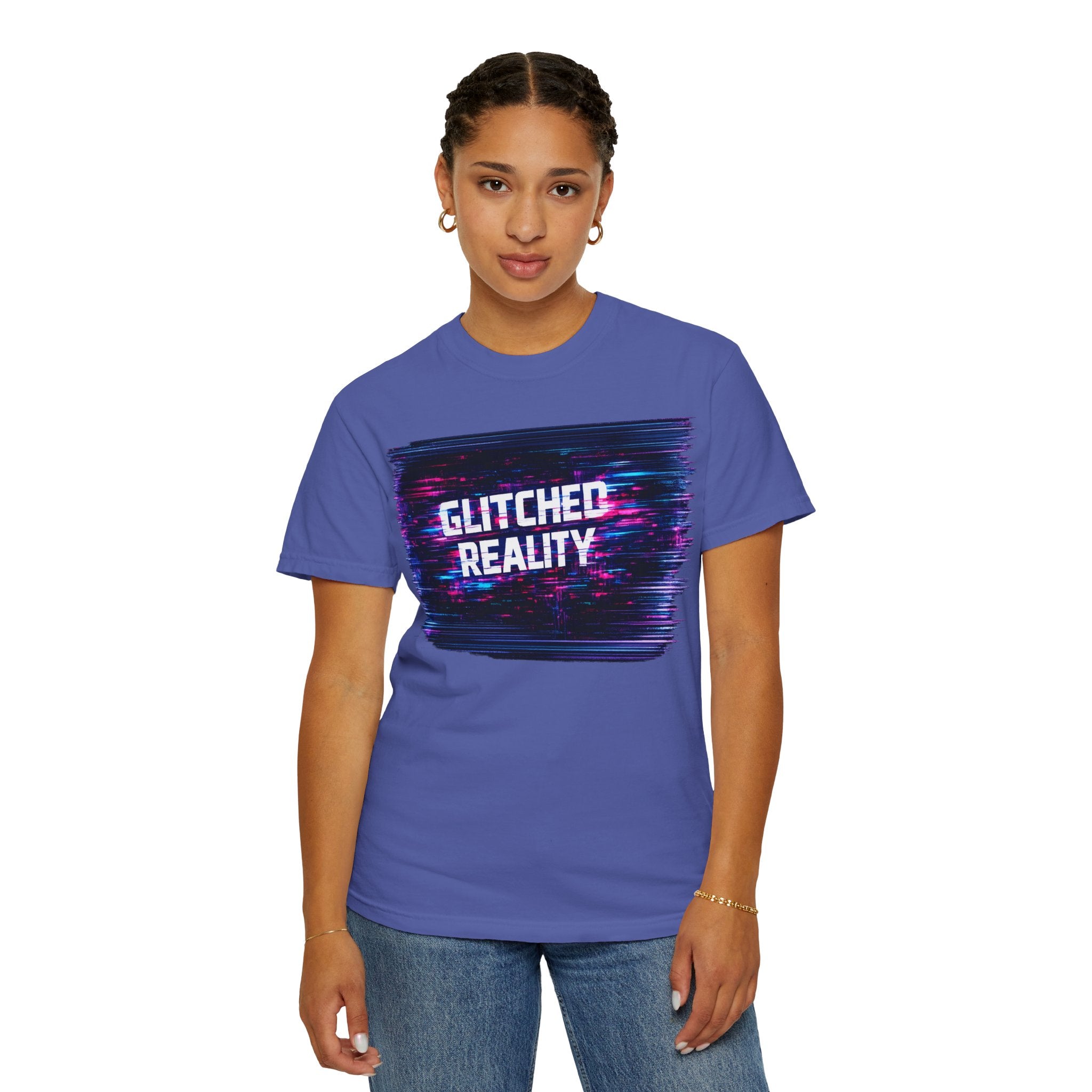 Glitched Reality V2 T‑Shirt — Retro Cyberpunk Digital Distortion Tee