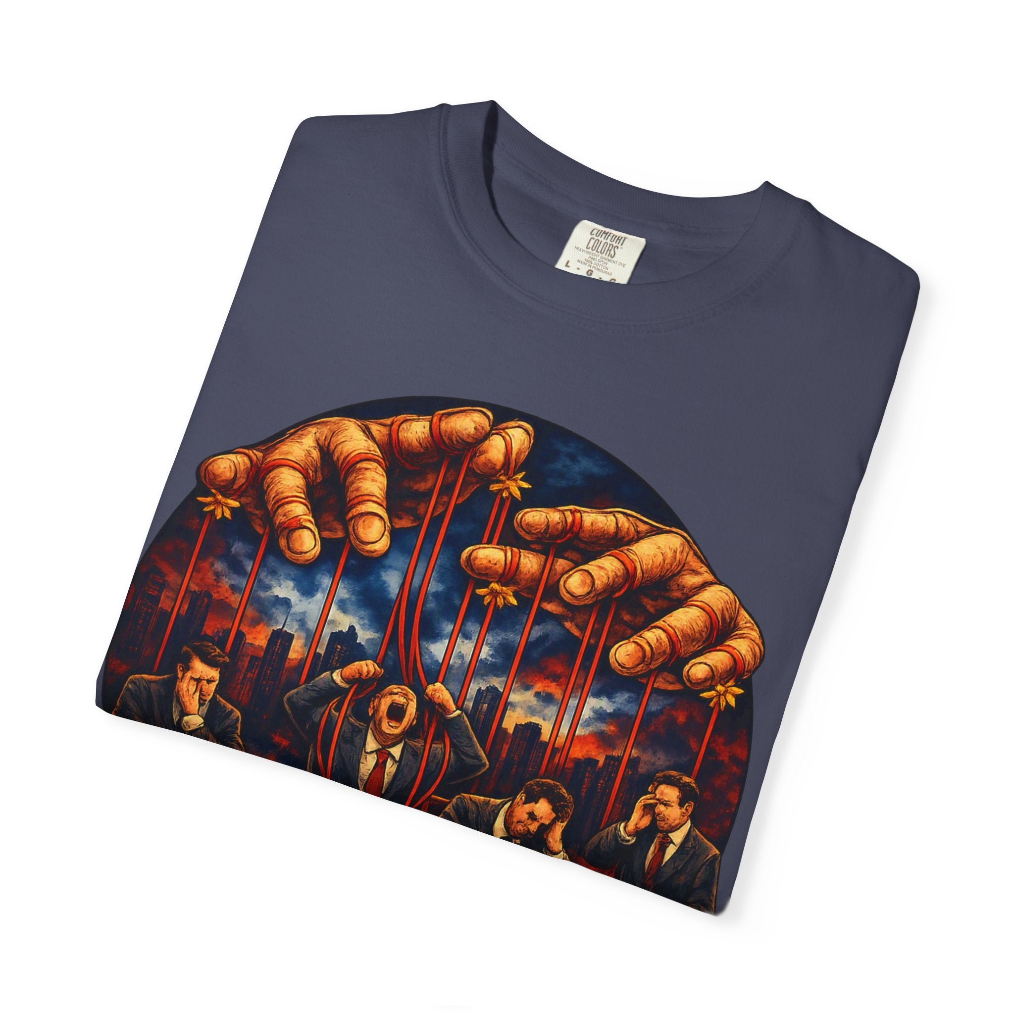 'Corporate Puppets' Satire Graphic T-Shirt