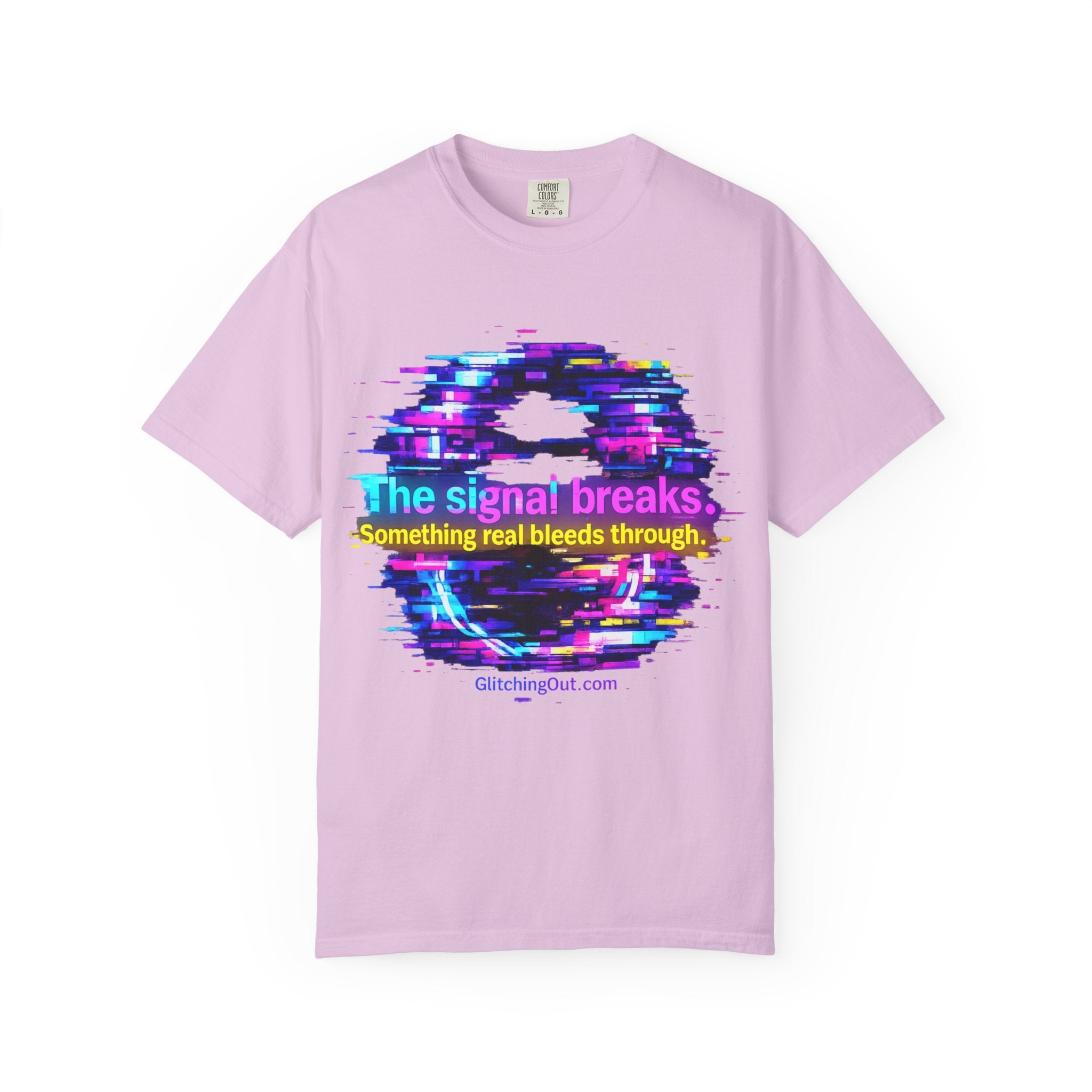 Glitch Circle T‑Shirt — "The Signal Breaks" Retro Cyberpunk Tee