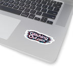 GlitchingOut.com Glitch-Effect Kiss-Cut Sticker — Retro Tech Logo Laptop Decal