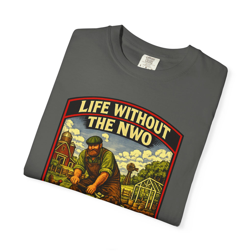 "Life Without the NWO" Gardening Vintage Graphic T-Shirt