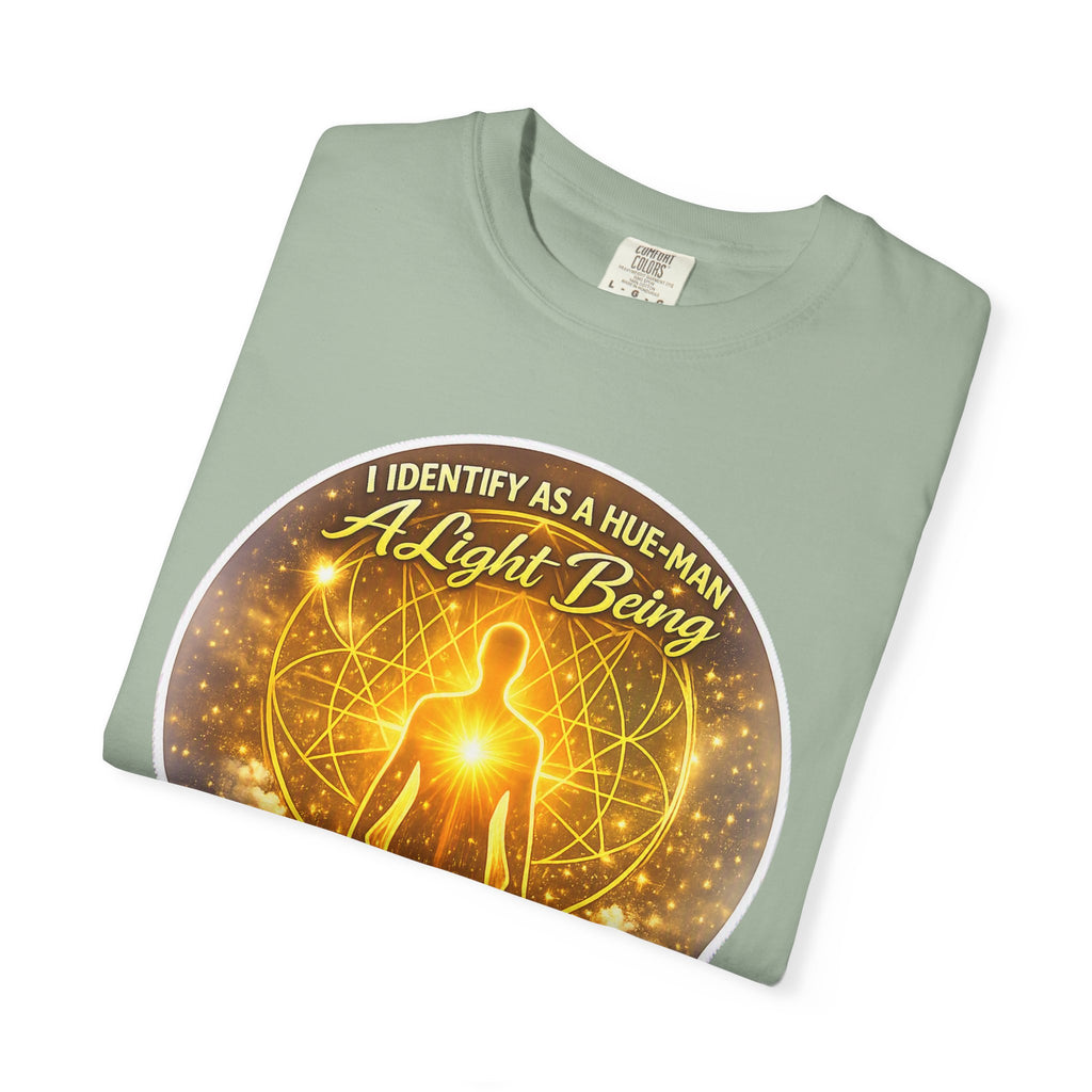 Light Being Graphic T-Shirt — "I Identify As A Human, A Light Being" Spiritual Tee