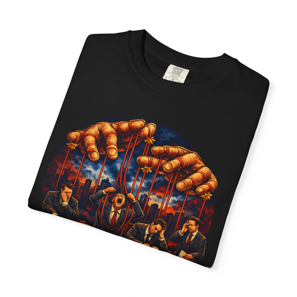 'Corporate Puppets' Satire Graphic T-Shirt