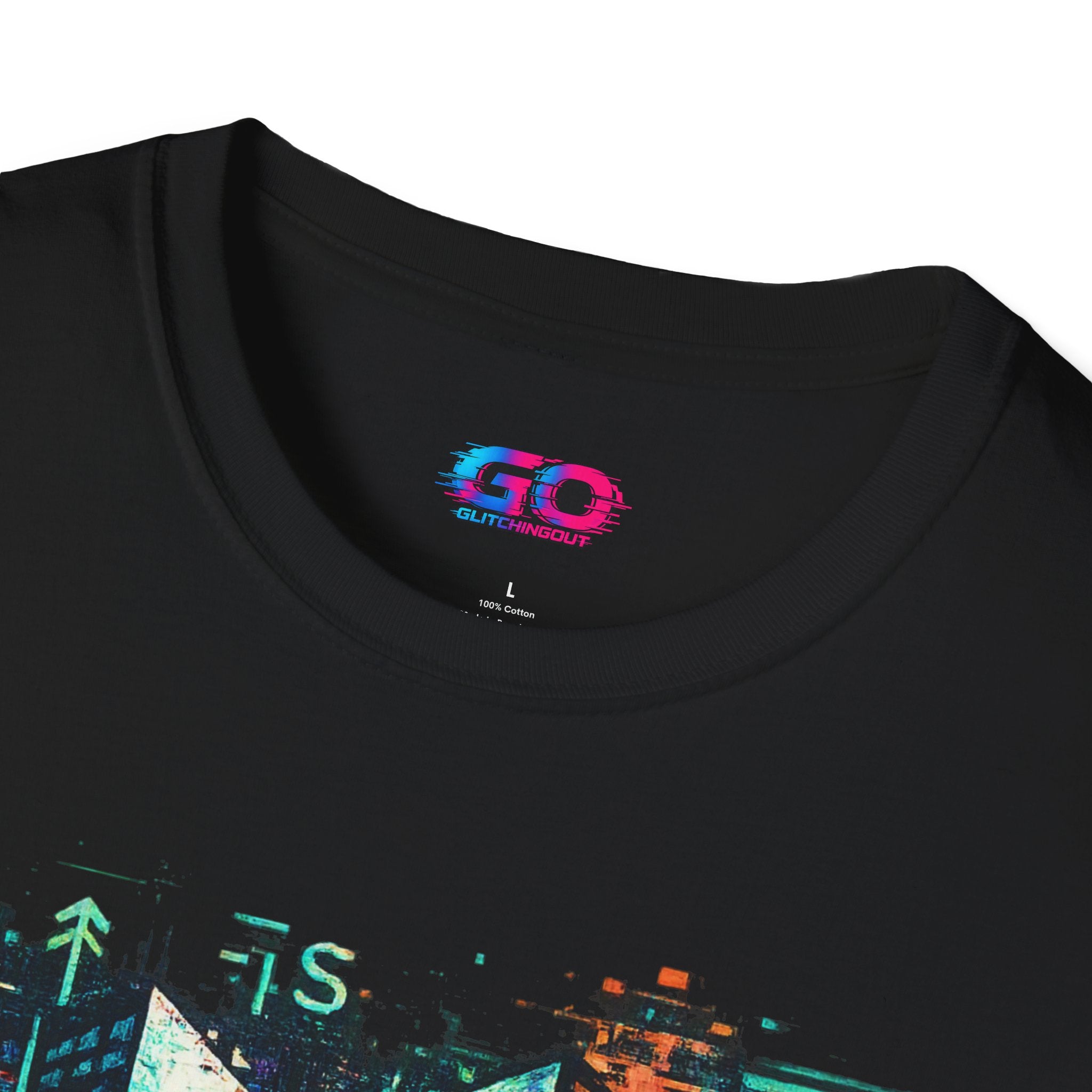 Cyberpunk Cityscape T‑Shirt — Neon Tokyo Skyline Graphic Tee