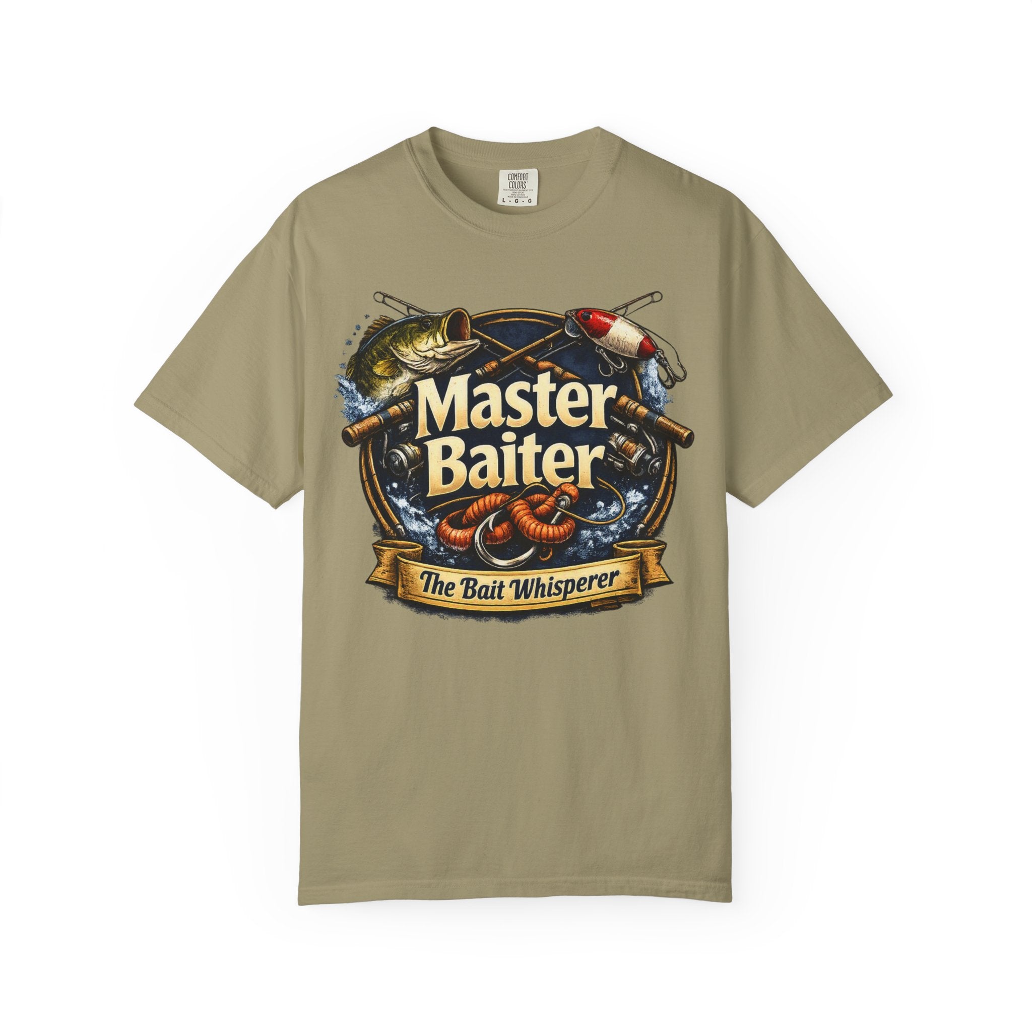 Master Baiter Fishing Satire T-Shirt — “The Bait Whisperer” Graphic Tee