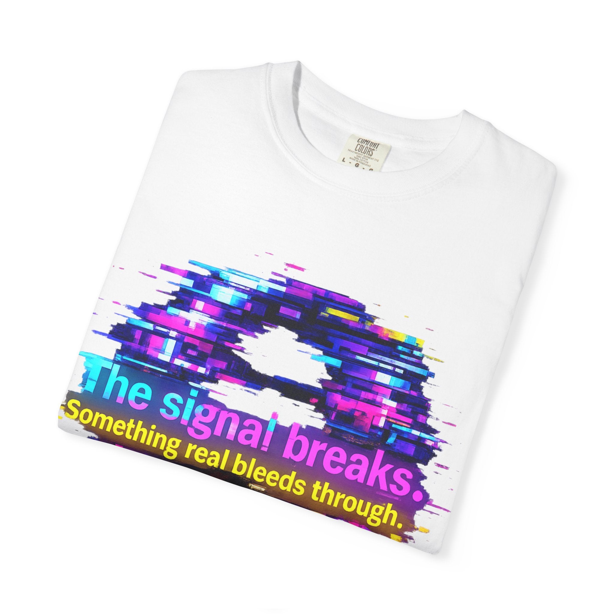 Glitch Circle T‑Shirt — "The Signal Breaks" Retro Cyberpunk Tee
