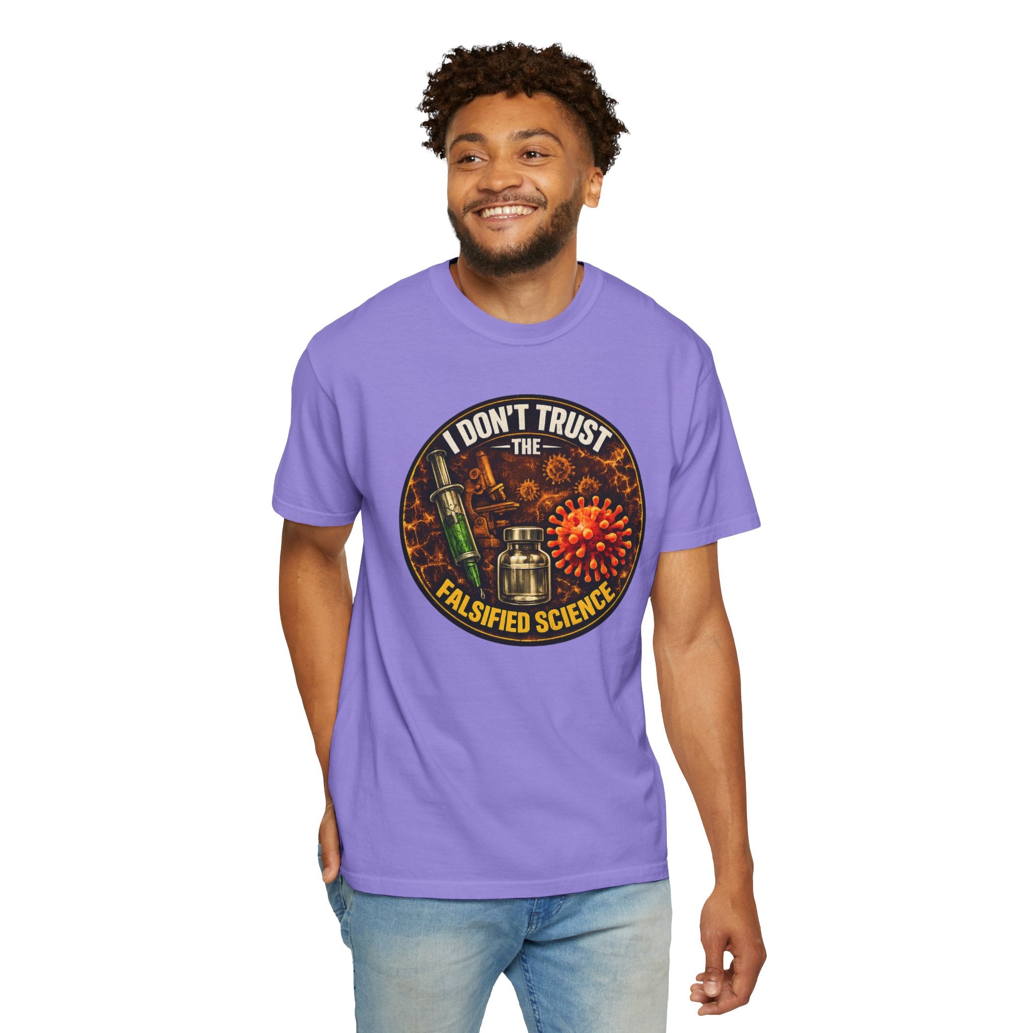 "I Don't Trust the Falsified Science" Vax Skeptic Graphic Tee