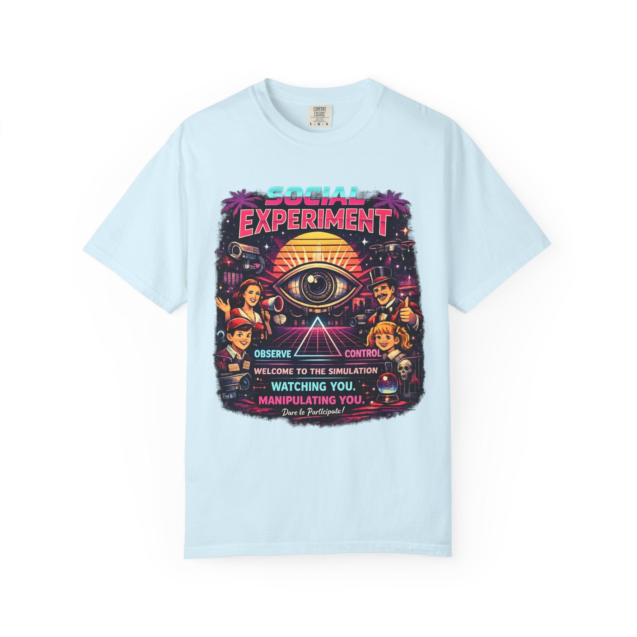 Social Experiment V2 T-Shirt — Retro All-Seeing Eye Graphic Tee