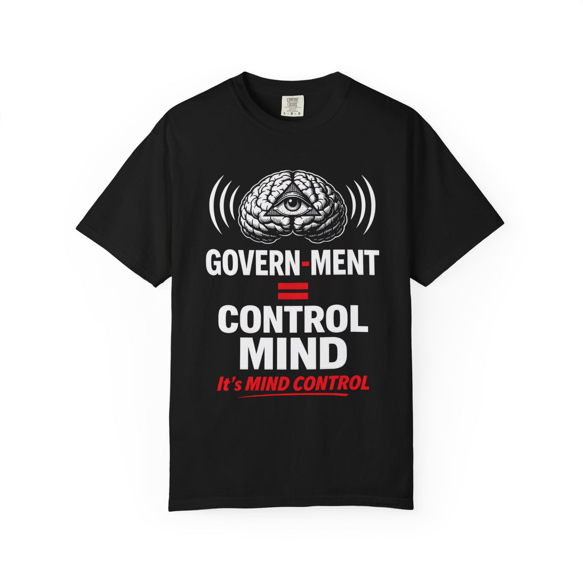 Government = Control Mind T-Shirt — It’s Mind Control Political Graphic Tee