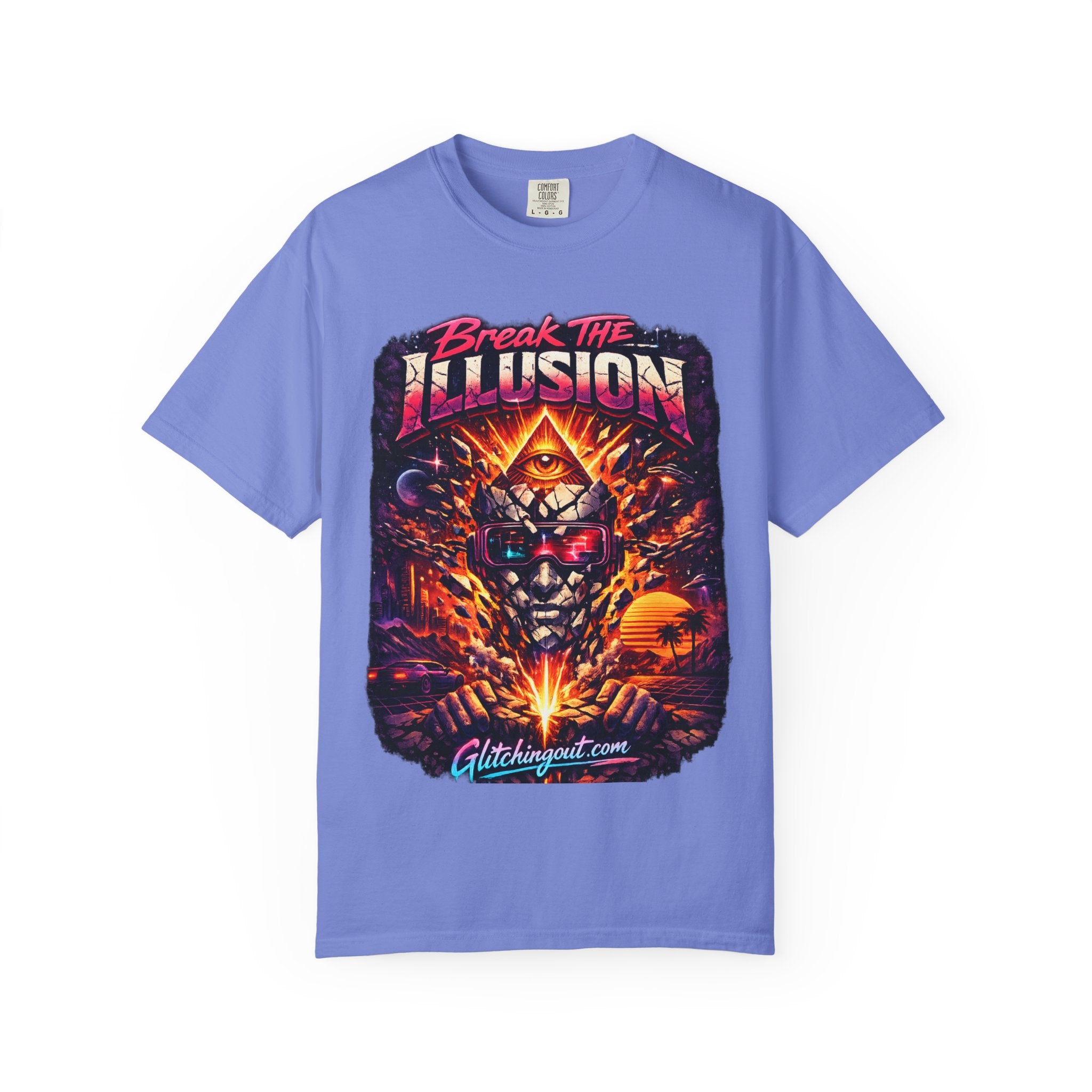 Break the Illusion Graphic T-Shirt — Psychedelic Occult Skull Tee
