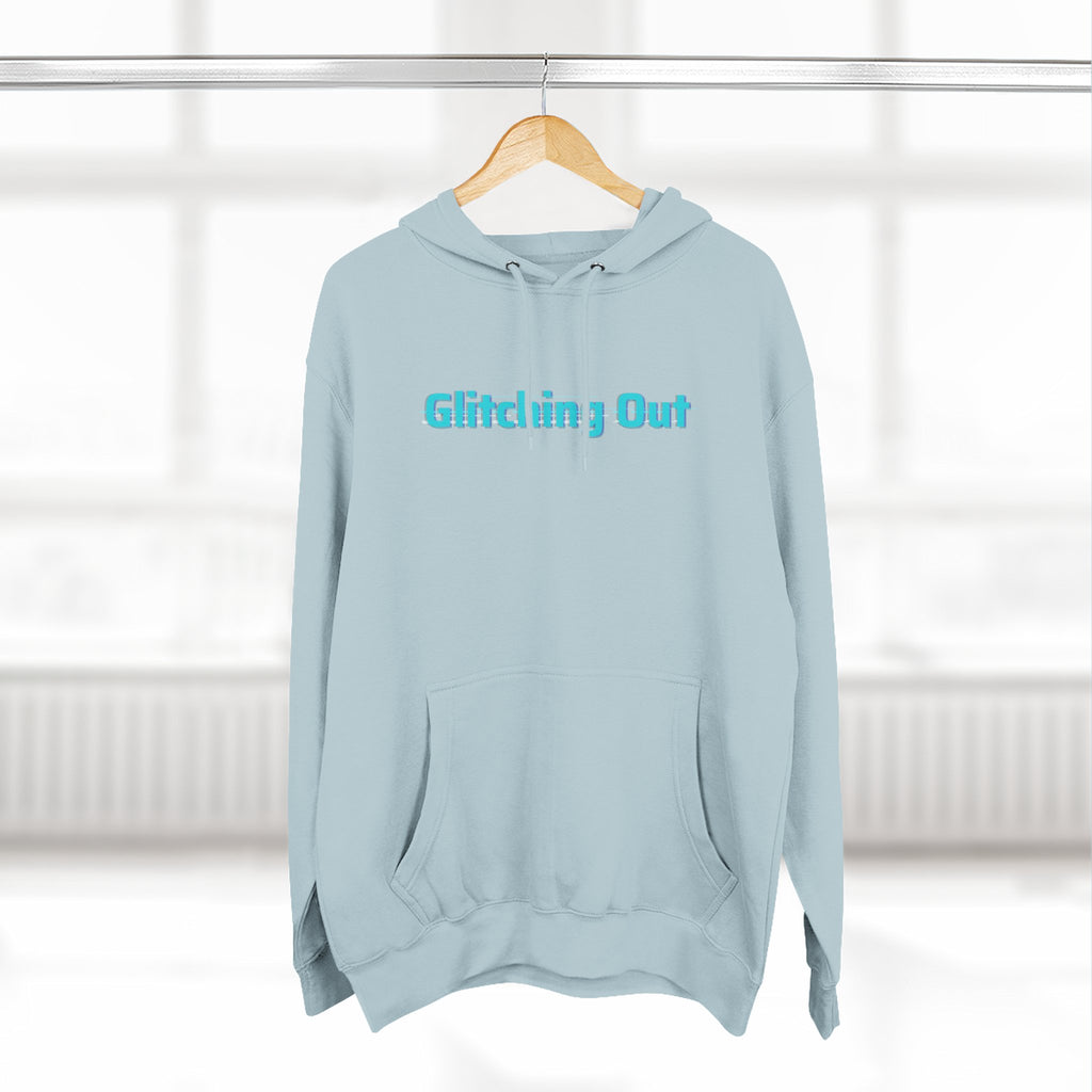 Hoodie — "Glitching Out" Geometric Retro Tech Graphic Hoodie