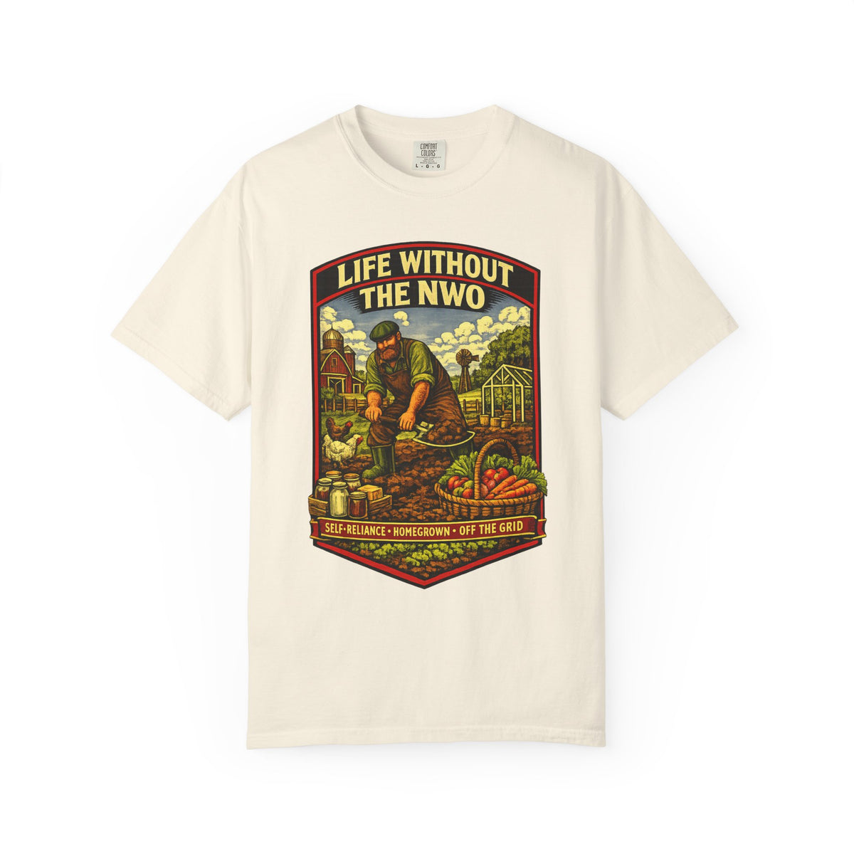 "Life Without the NWO" Gardening Vintage Graphic T-Shirt