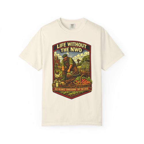 "Life Without the NWO" Gardening Vintage Graphic T-Shirt