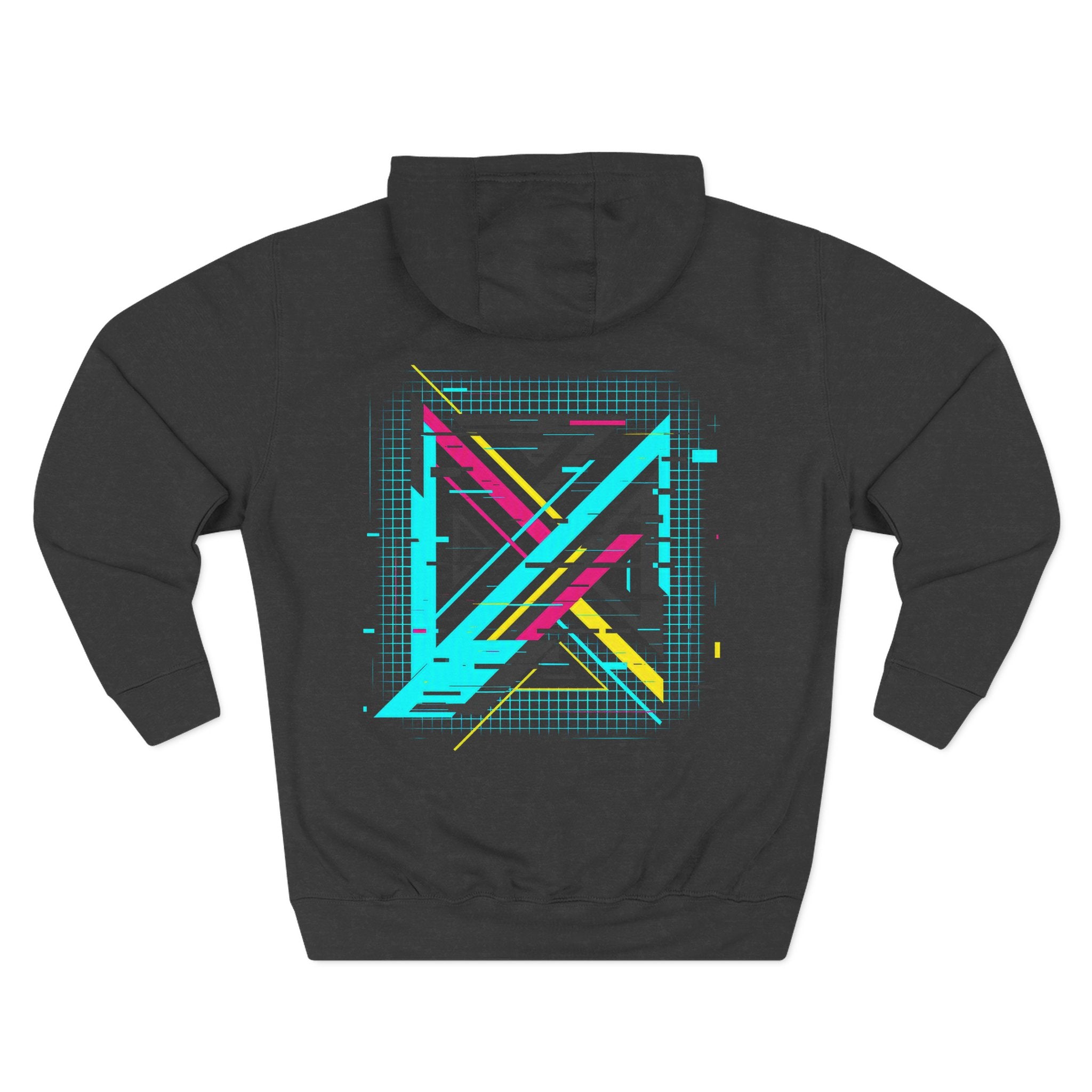 Glitching Out Hoodie — Retro Cyberpunk Pixel Graphics Fleece Hoodie