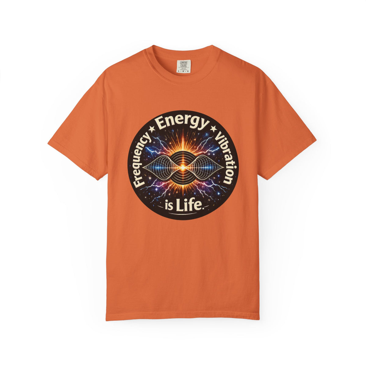 Energy & Vibration T-Shirt — "Frequency is Life" Spiritual Graphic Tee