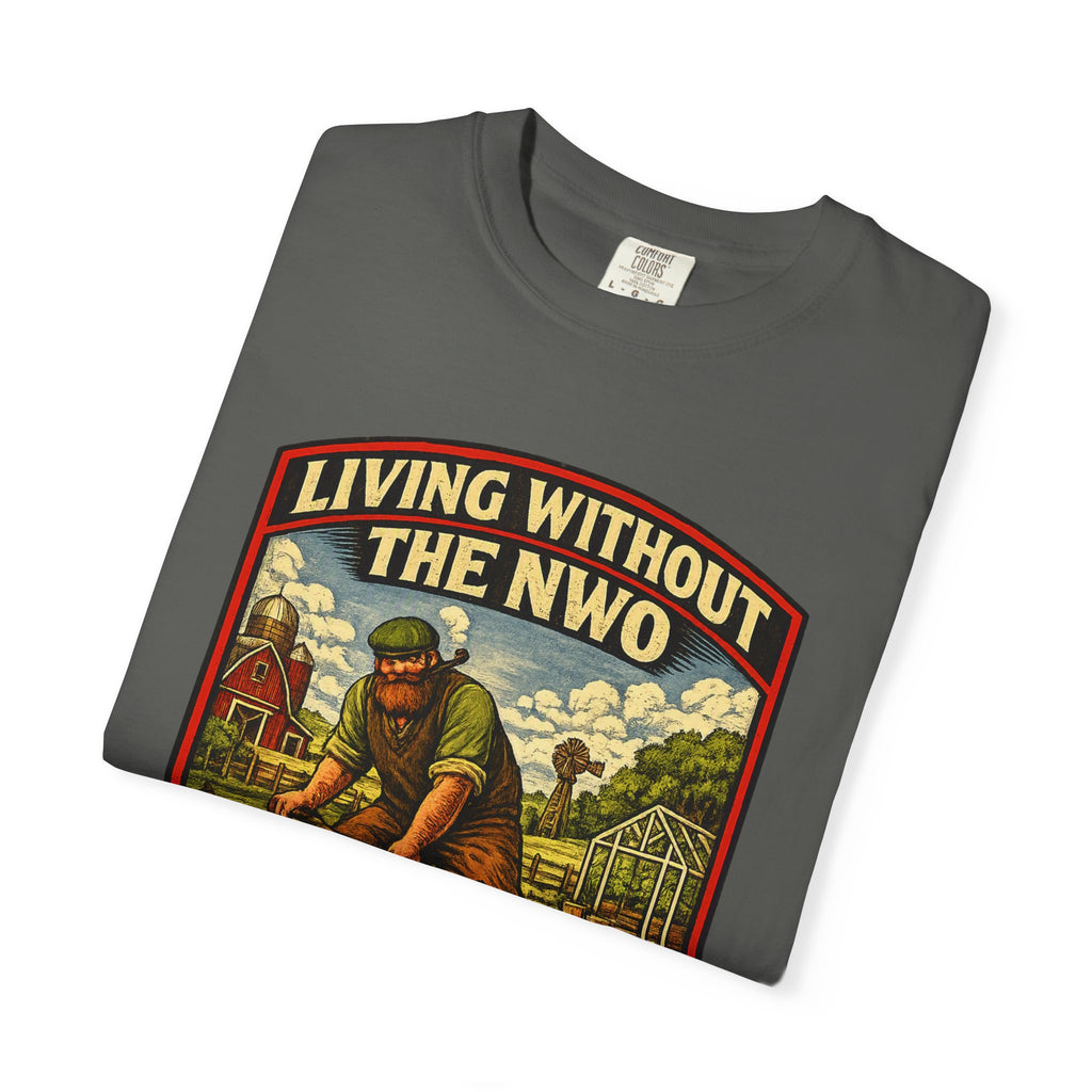 "Living Without the NWO" Gardening Vintage Graphic T-Shirt