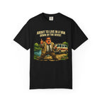 Van Life — "About to Live in a Van Down by the River" Funny Graphic Tee