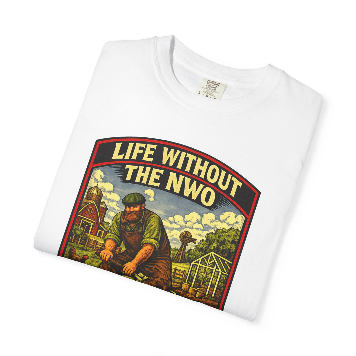 "Life Without the NWO" Gardening Vintage Graphic T-Shirt