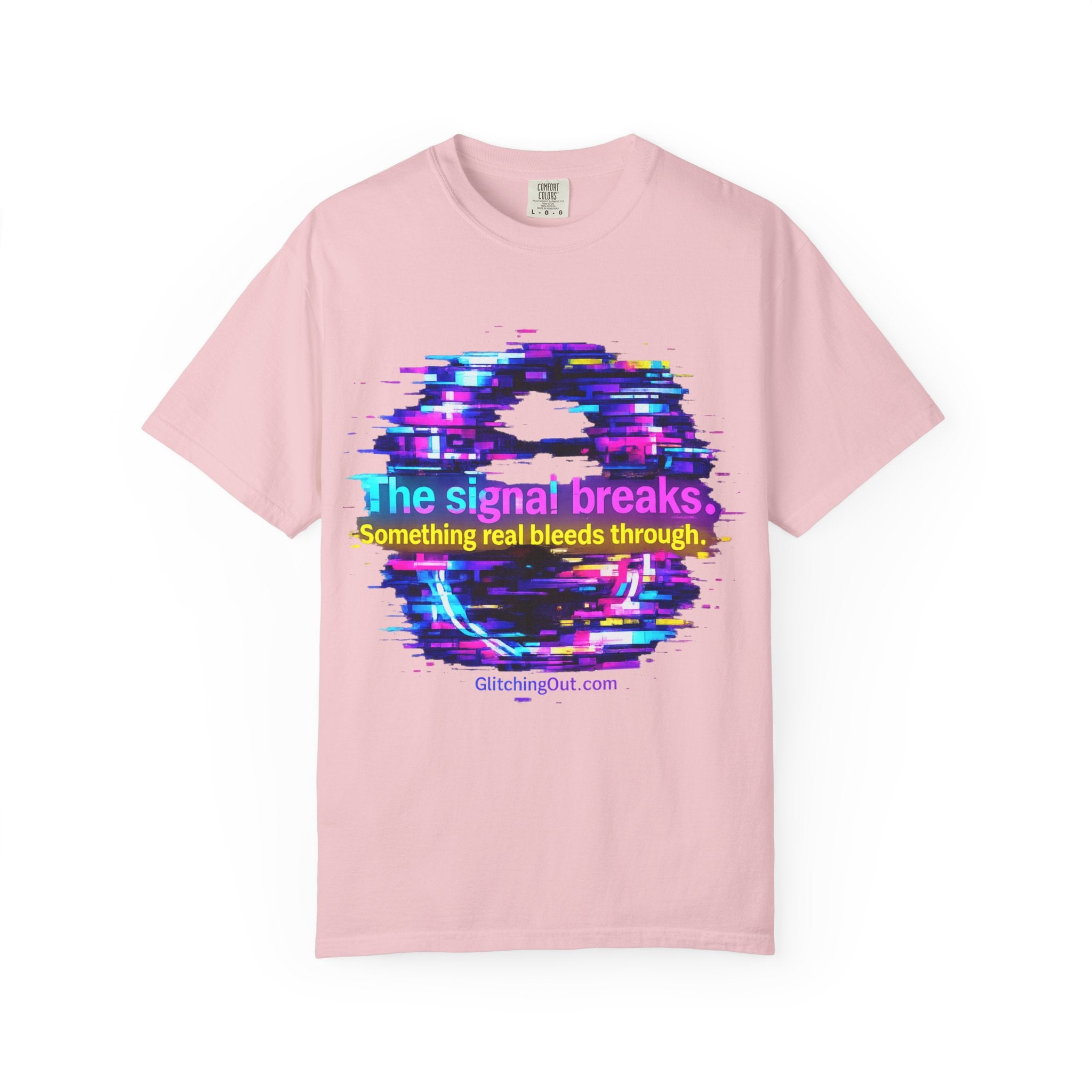 Glitch Circle T‑Shirt — "The Signal Breaks" Retro Cyberpunk Tee