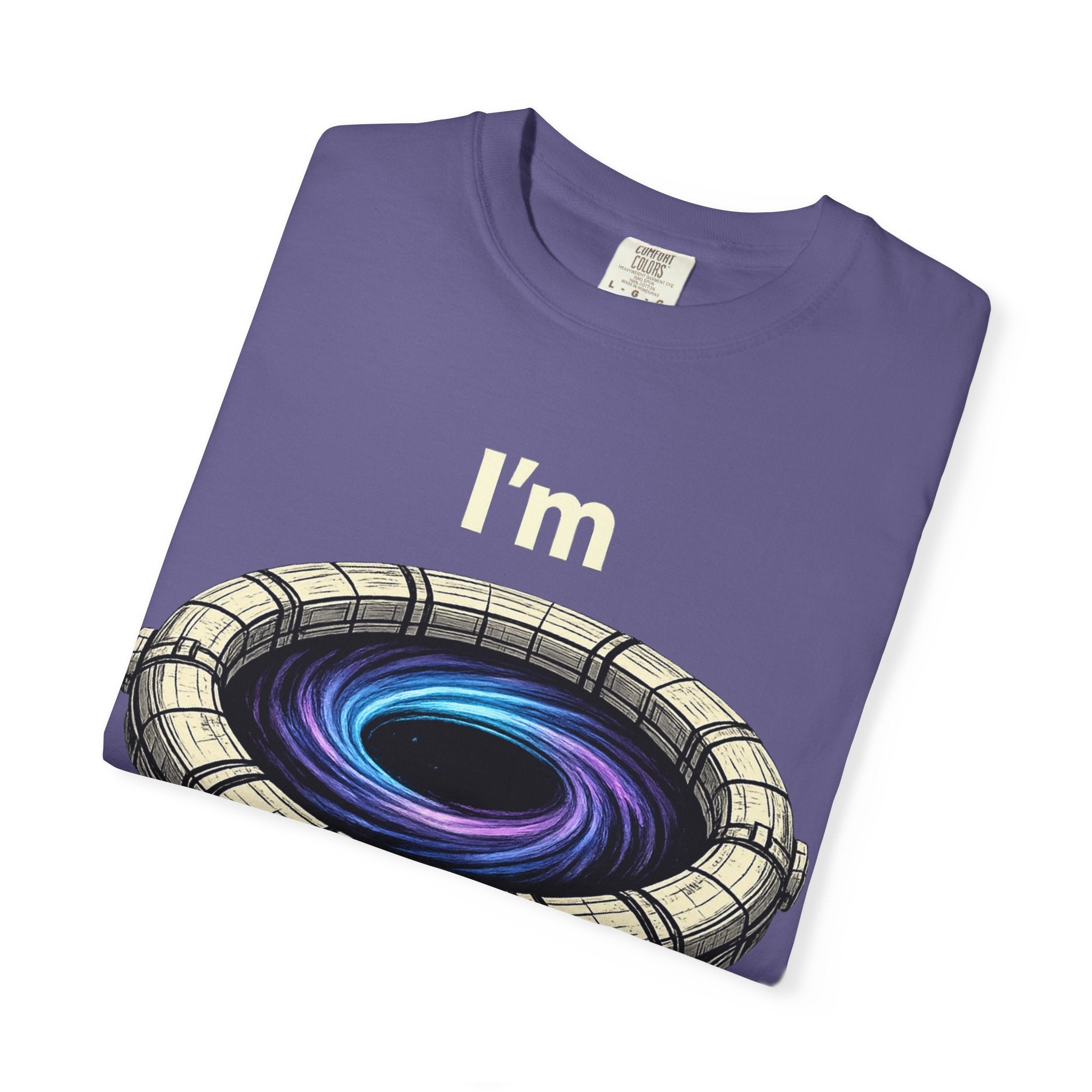 T-Shirt — "I'm conCERNed." Black Hole CERN Physics Science Tee