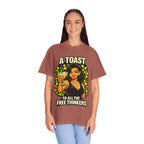 Vintage 'A Toast to All the Free Thinkers' Graphic T-Shirt