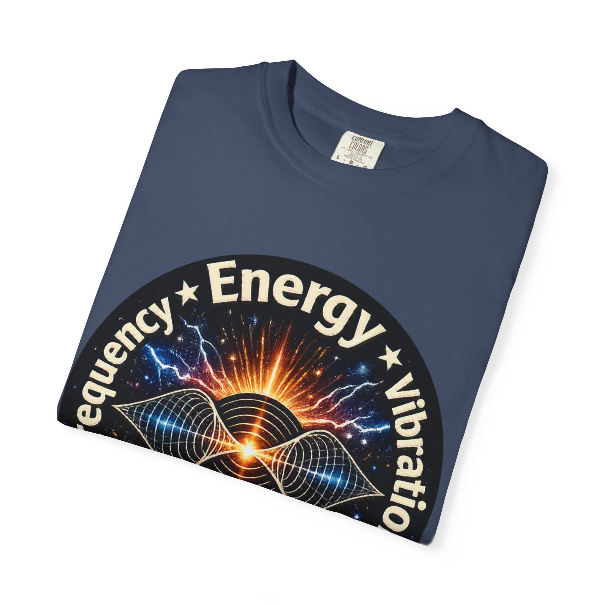 Energy & Vibration T-Shirt — "Frequency is Life" Spiritual Graphic Tee