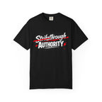 T-Shirt — “Strikethrough Authority” Graphic Tee | Bold Streetwear Protest Design