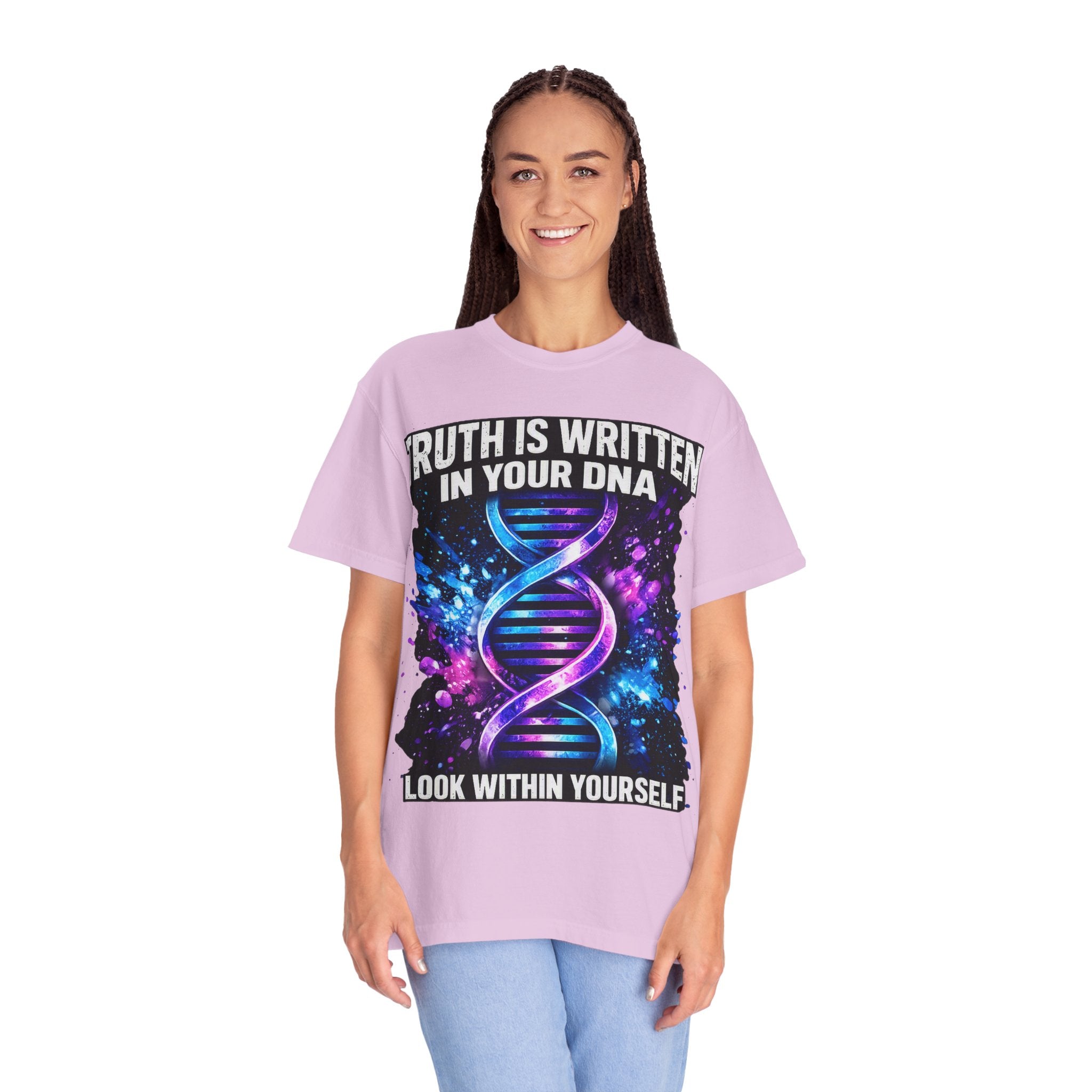 DNA Graphic T-Shirt — "Truth Is Written In Your DNA" Inspirational Science Tee