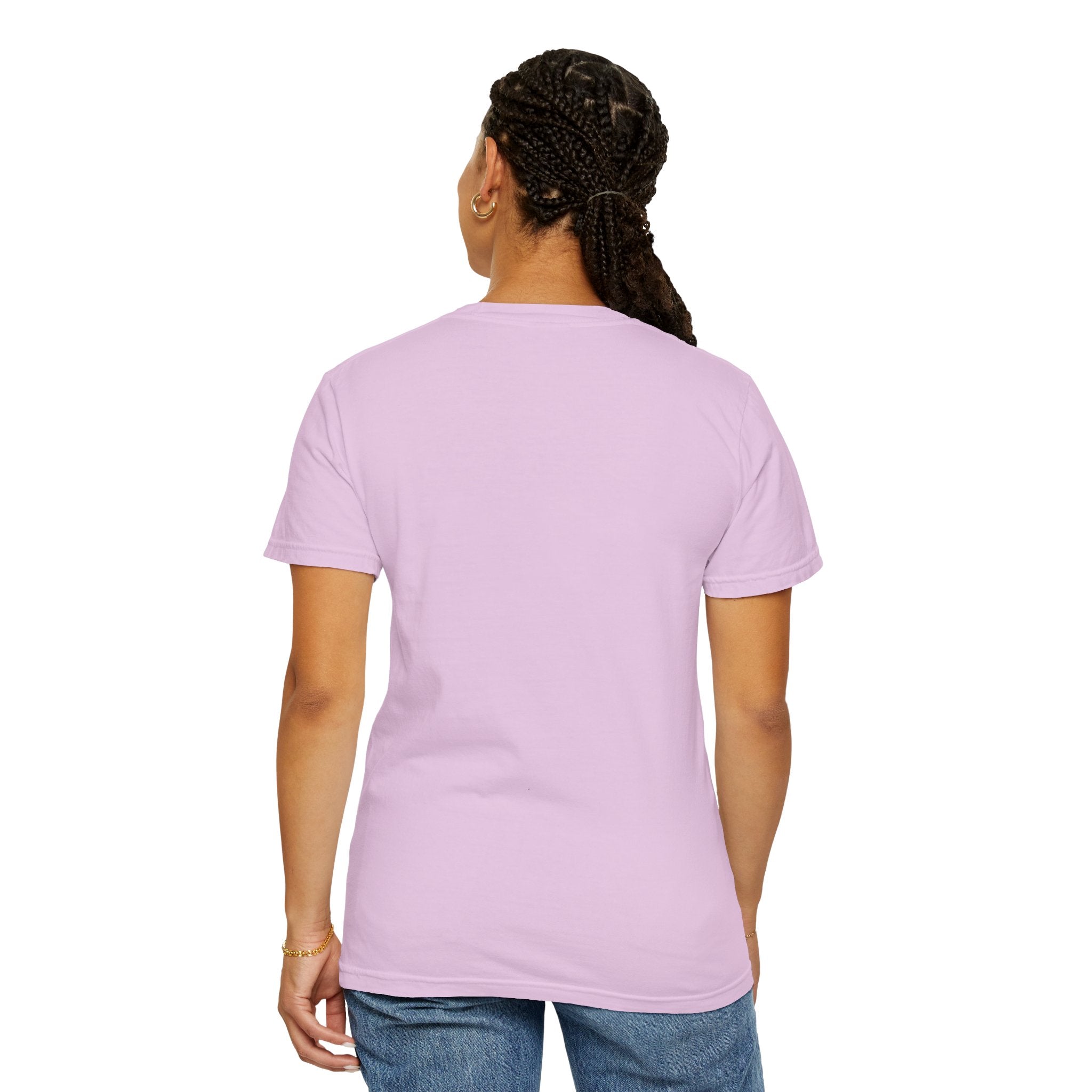 Glitchy Graphic T-Shirt — Retro Glitch Text Tee (Front "GO", Back "Glitchy")