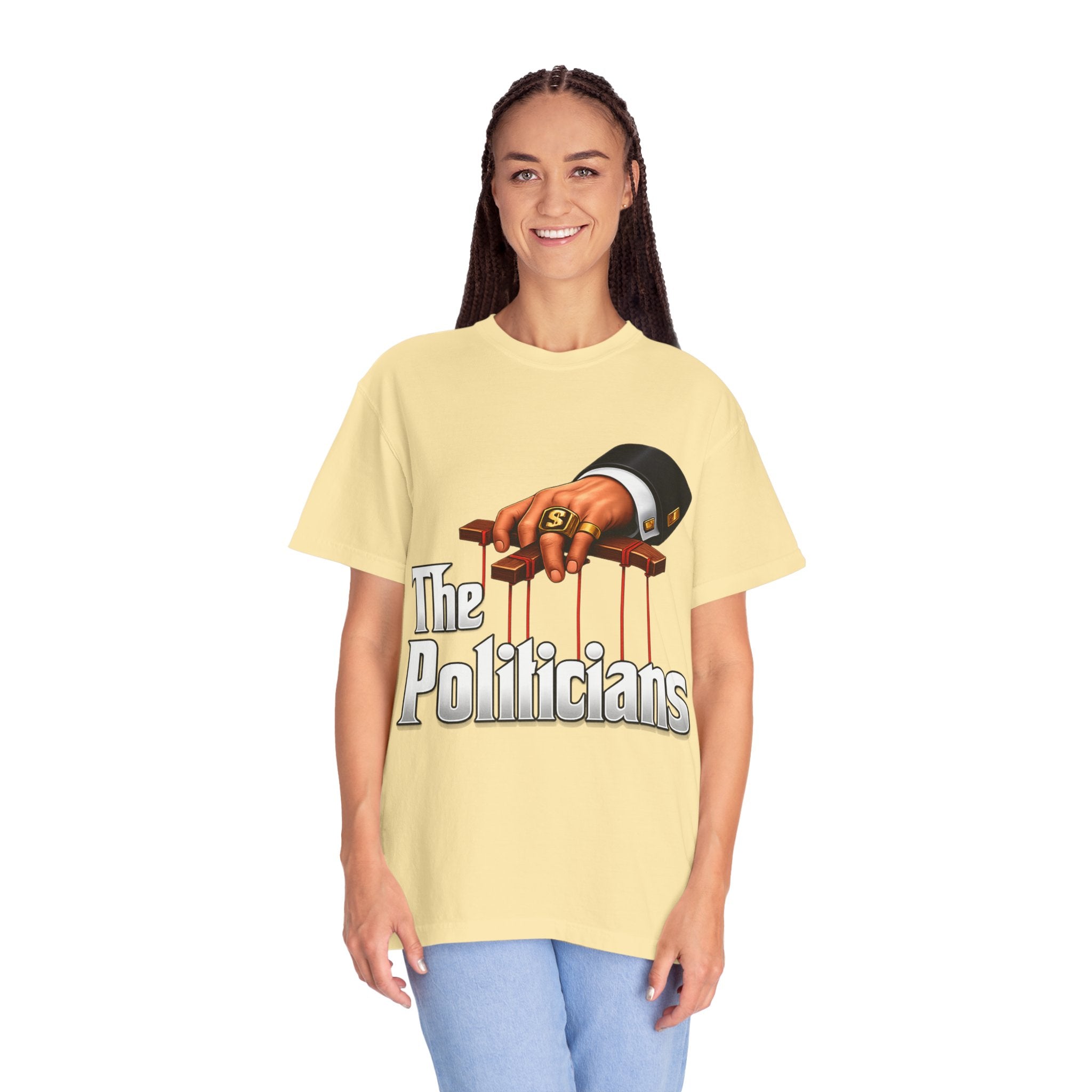 The Politicians T-Shirt — Puppet Master Hand & Money Political Satire Tee