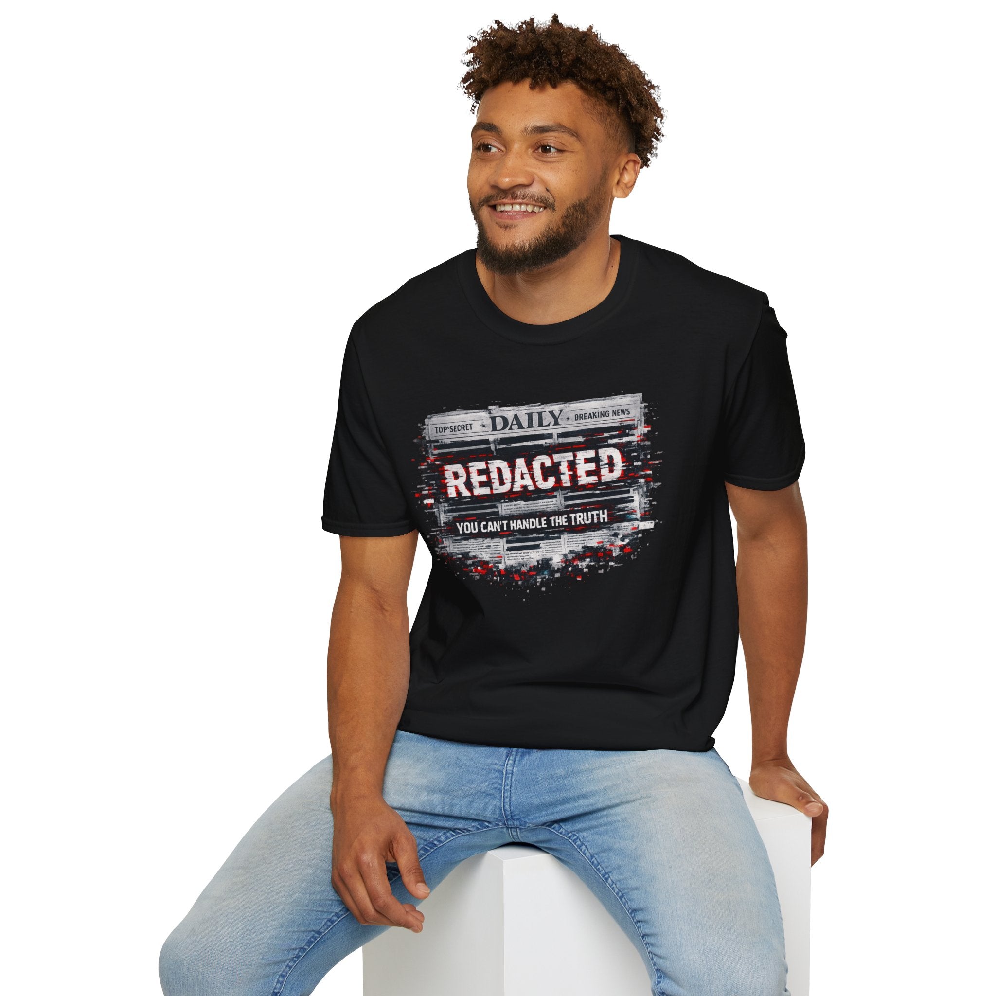 Redacted News Graphic T-Shirt — "REDACTED: You Can't Handle the Truth"