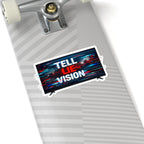Tell Lie Vision TV Sticker — Glitch Statement Kiss-Cut Sticker