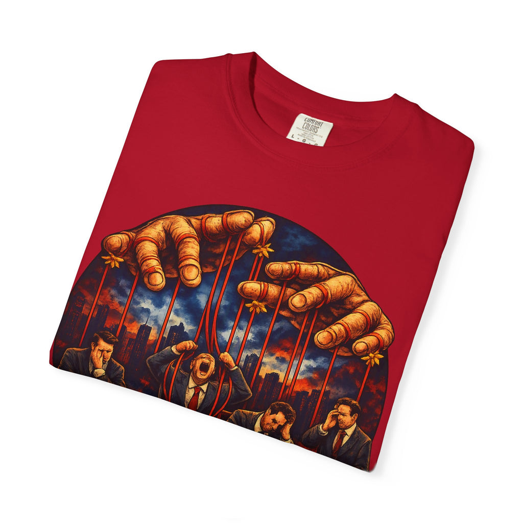 'Corporate Puppets' Satire Graphic T-Shirt