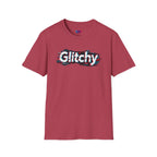 Glitchy Graphic T-Shirt — Retro Glitch Text Tee