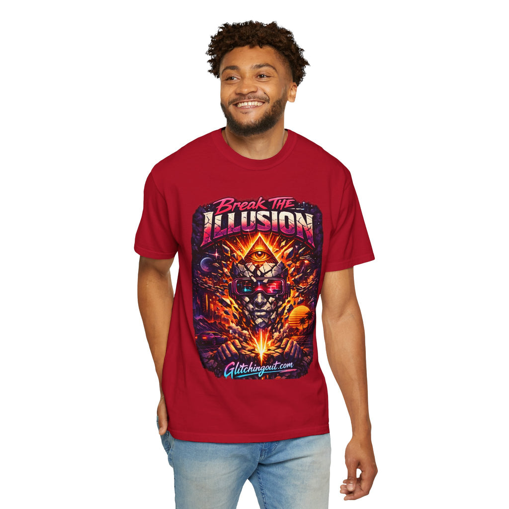 Break the Illusion Graphic T-Shirt — Psychedelic Occult Skull Tee