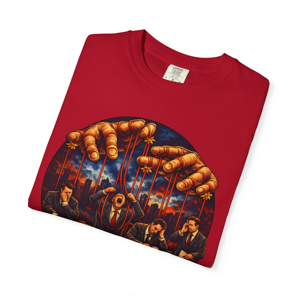 'Corporate Puppets' Satire Graphic T-Shirt